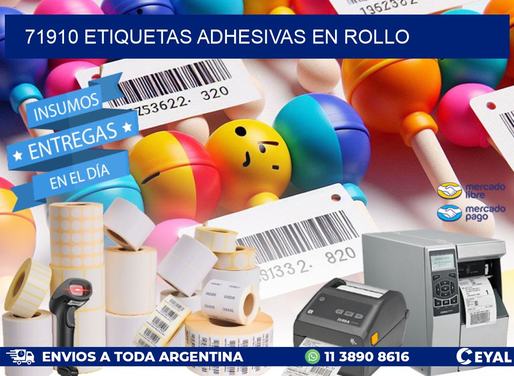 71910 etiquetas adhesivas en rollo