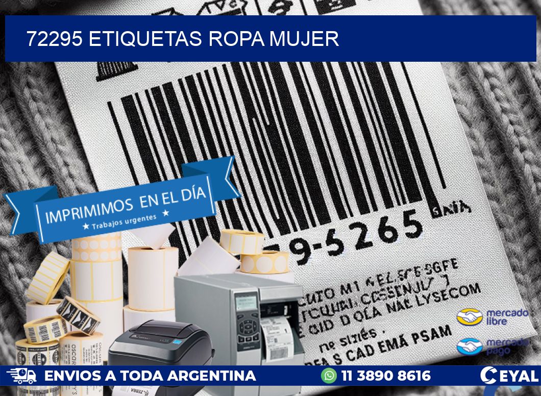 72295 ETIQUETAS ROPA MUJER