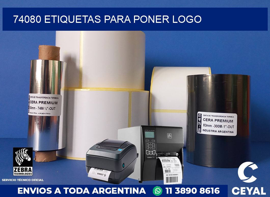 74080 ETIQUETAS PARA PONER LOGO