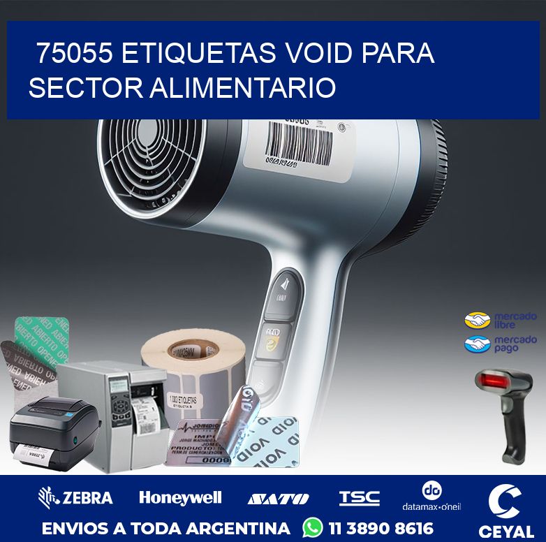 75055 ETIQUETAS VOID PARA SECTOR ALIMENTARIO