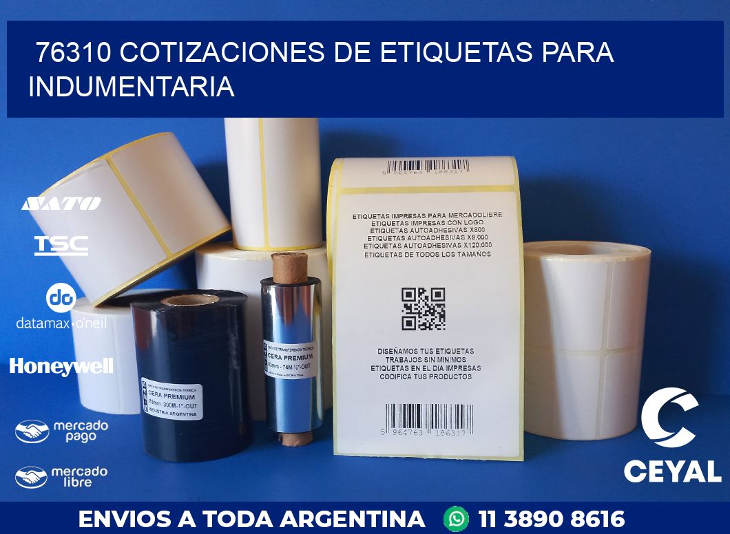 76310 COTIZACIONES DE ETIQUETAS PARA INDUMENTARIA