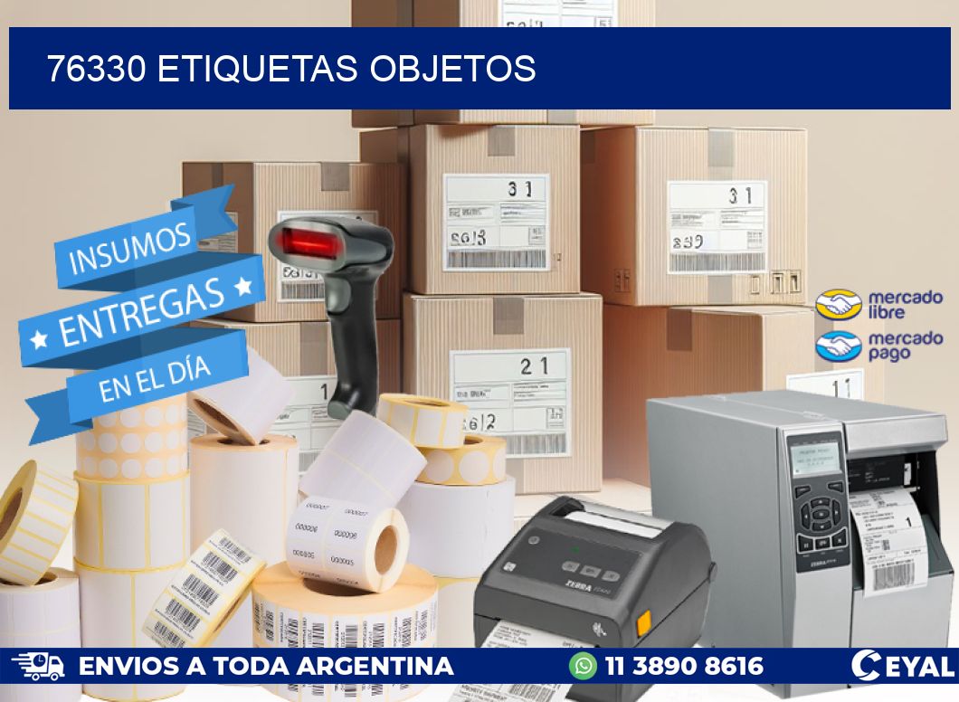 76330 etiquetas objetos