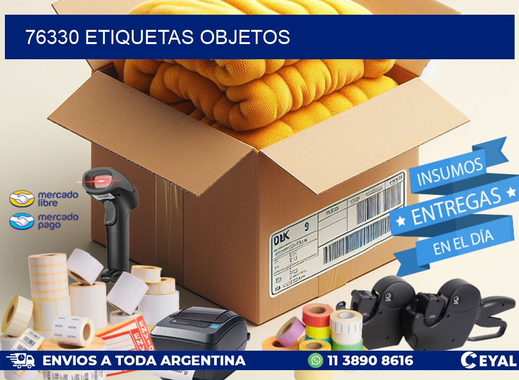 76330 etiquetas objetos
