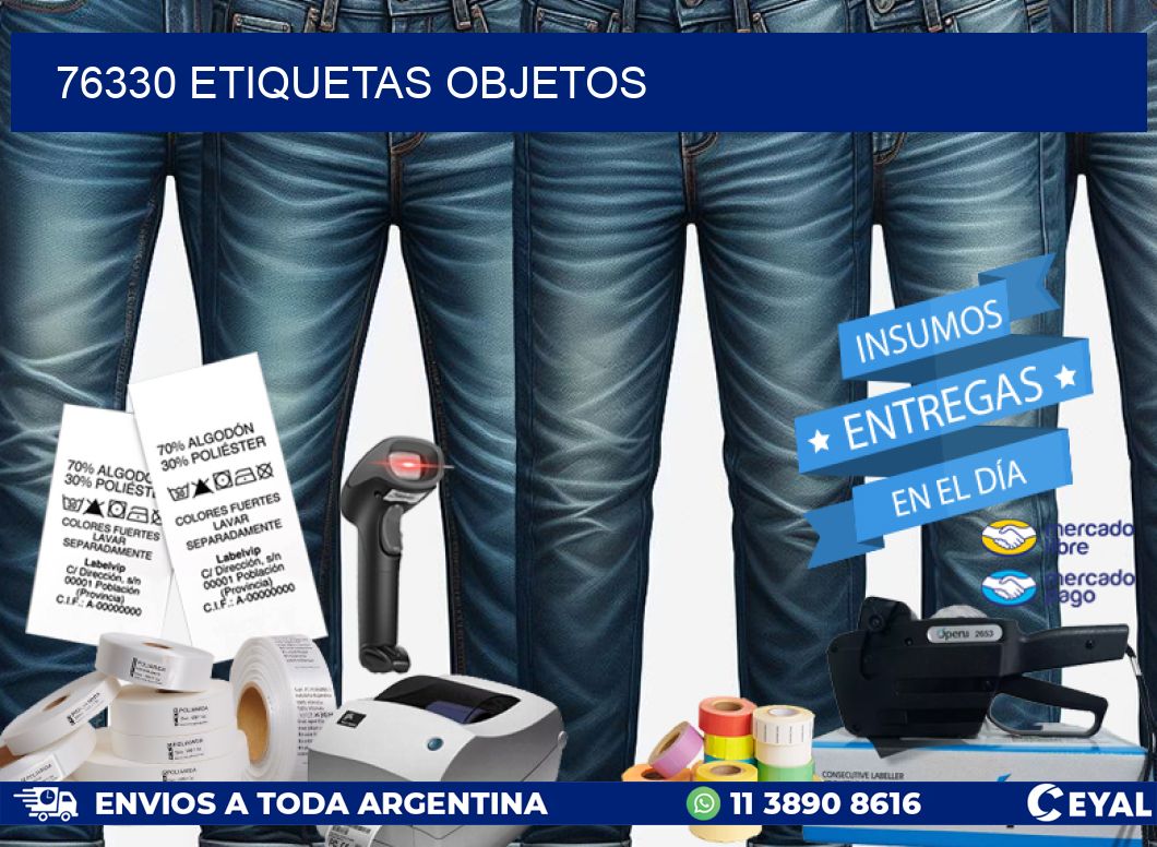76330 etiquetas objetos