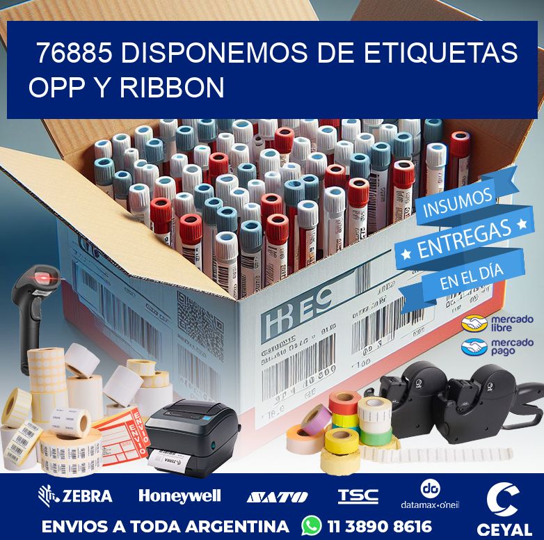 76885 DISPONEMOS DE ETIQUETAS OPP Y RIBBON