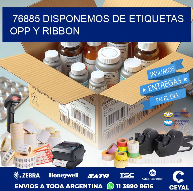 76885 DISPONEMOS DE ETIQUETAS OPP Y RIBBON