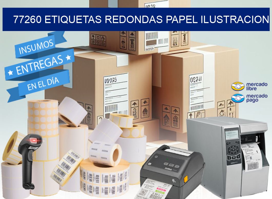 77260 ETIQUETAS REDONDAS PAPEL ILUSTRACION