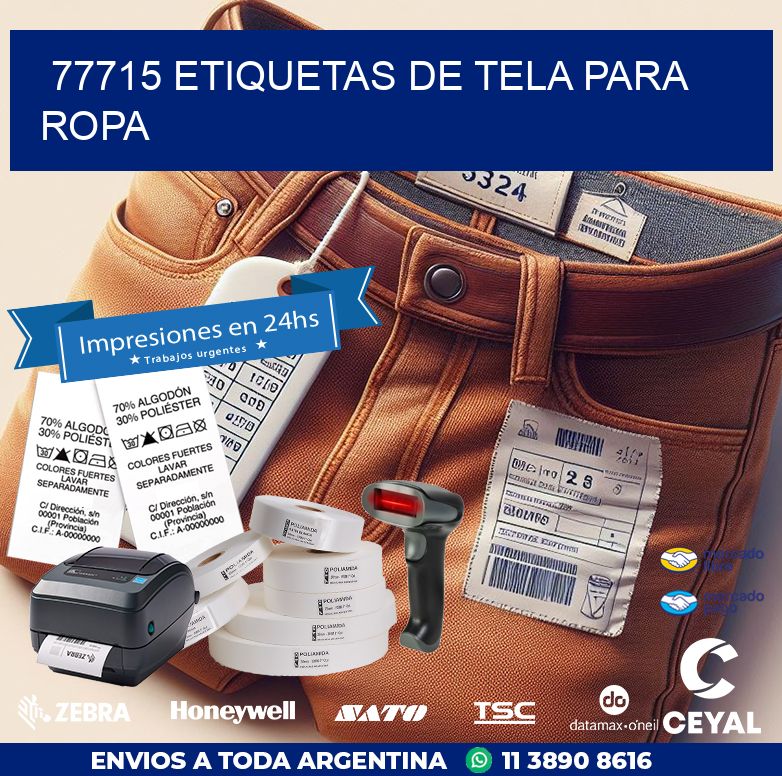 77715 ETIQUETAS DE TELA PARA ROPA