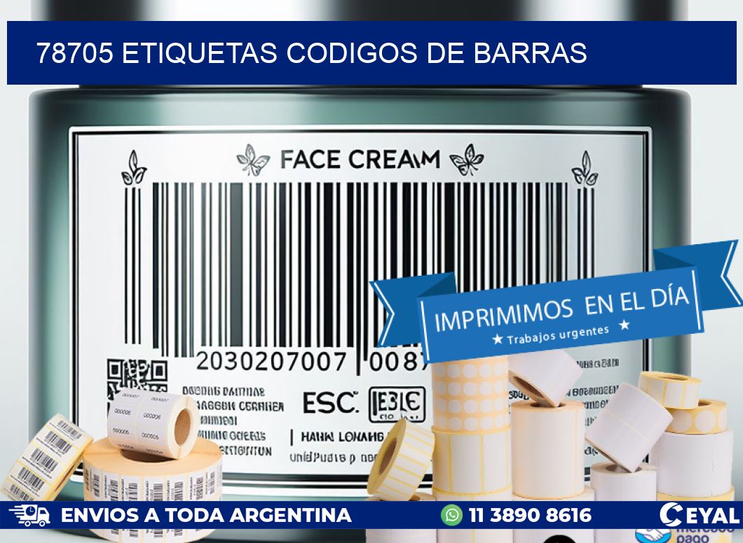 78705 etiquetas codigos de barras