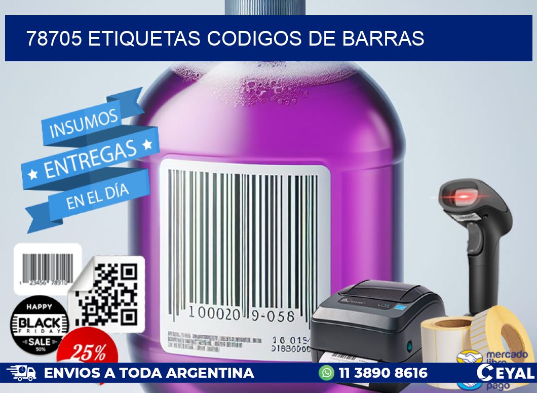 78705 etiquetas codigos de barras