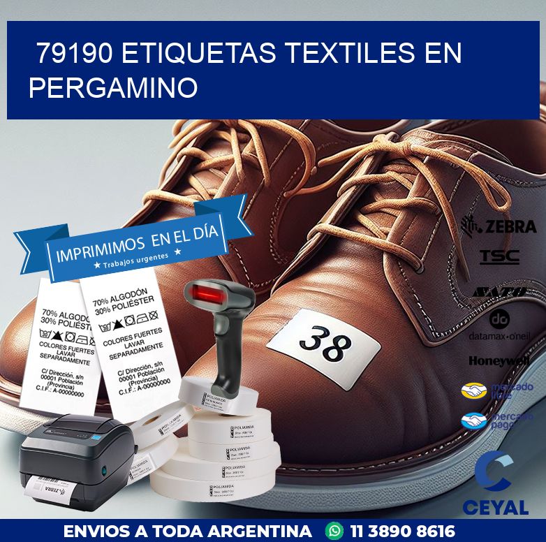 79190 ETIQUETAS TEXTILES EN PERGAMINO