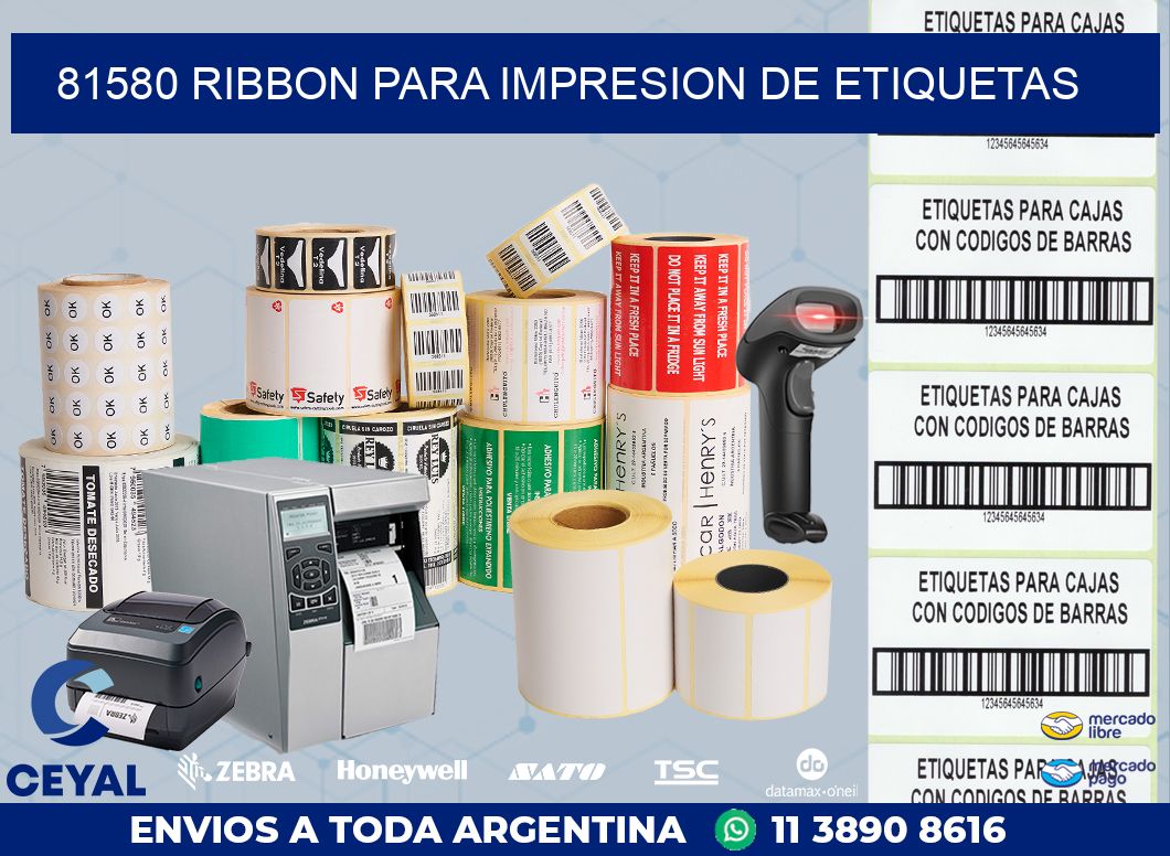 81580 RIBBON PARA IMPRESION DE ETIQUETAS