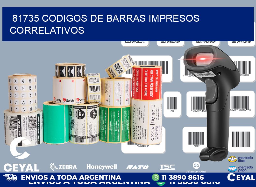 81735 codigos de barras impresos correlativos