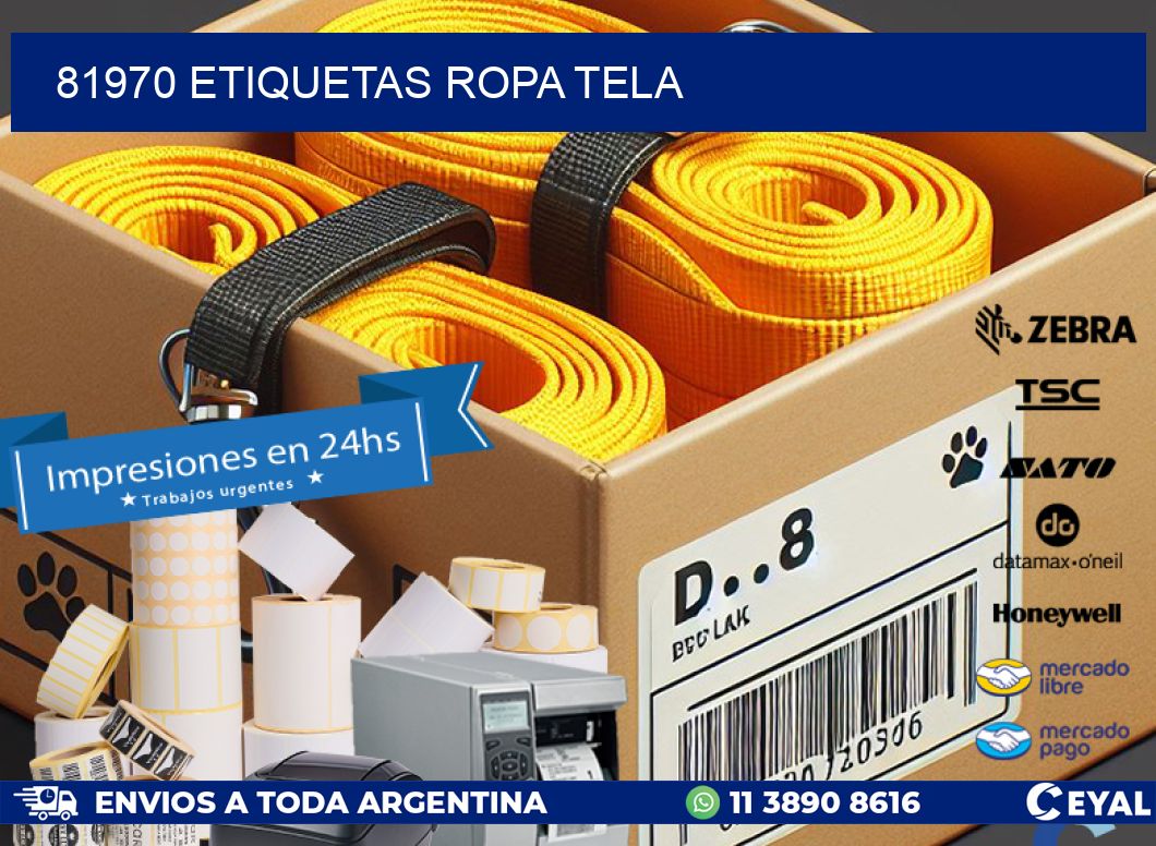 81970 ETIQUETAS ROPA TELA
