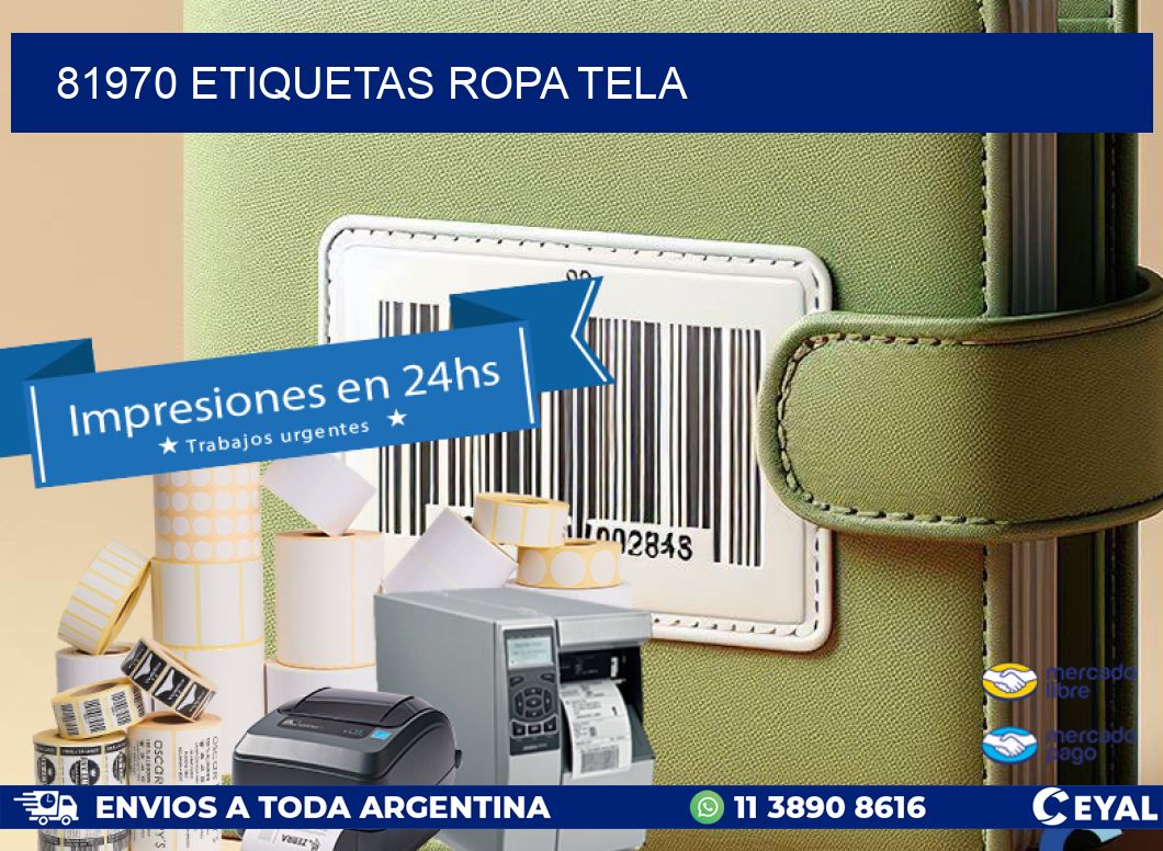 81970 ETIQUETAS ROPA TELA