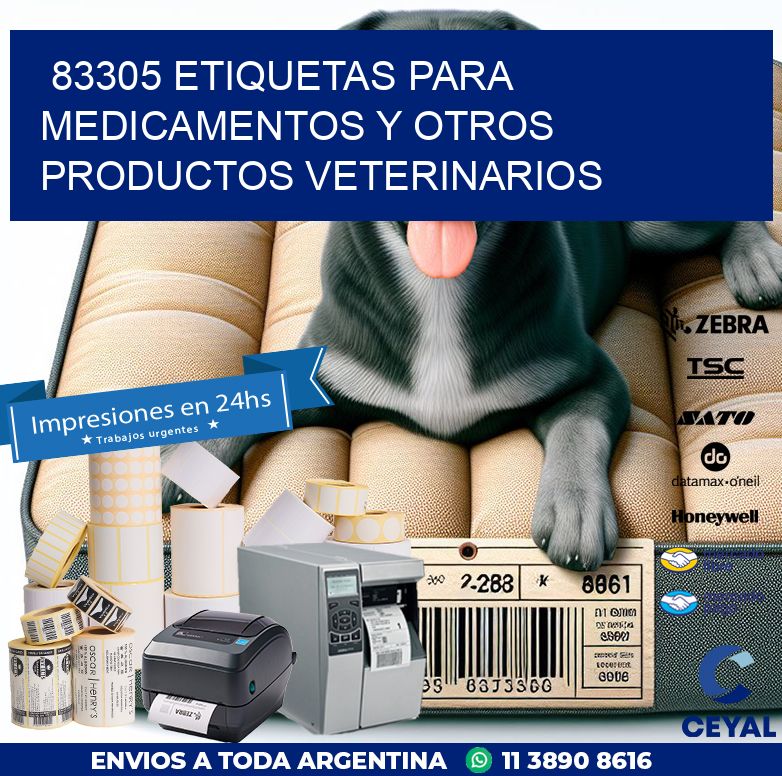 83305 ETIQUETAS PARA MEDICAMENTOS Y OTROS PRODUCTOS VETERINARIOS