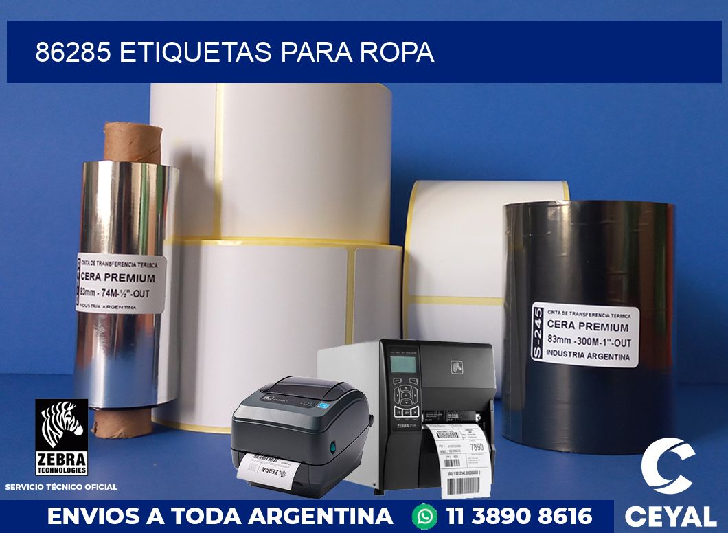 86285 etiquetas para ropa