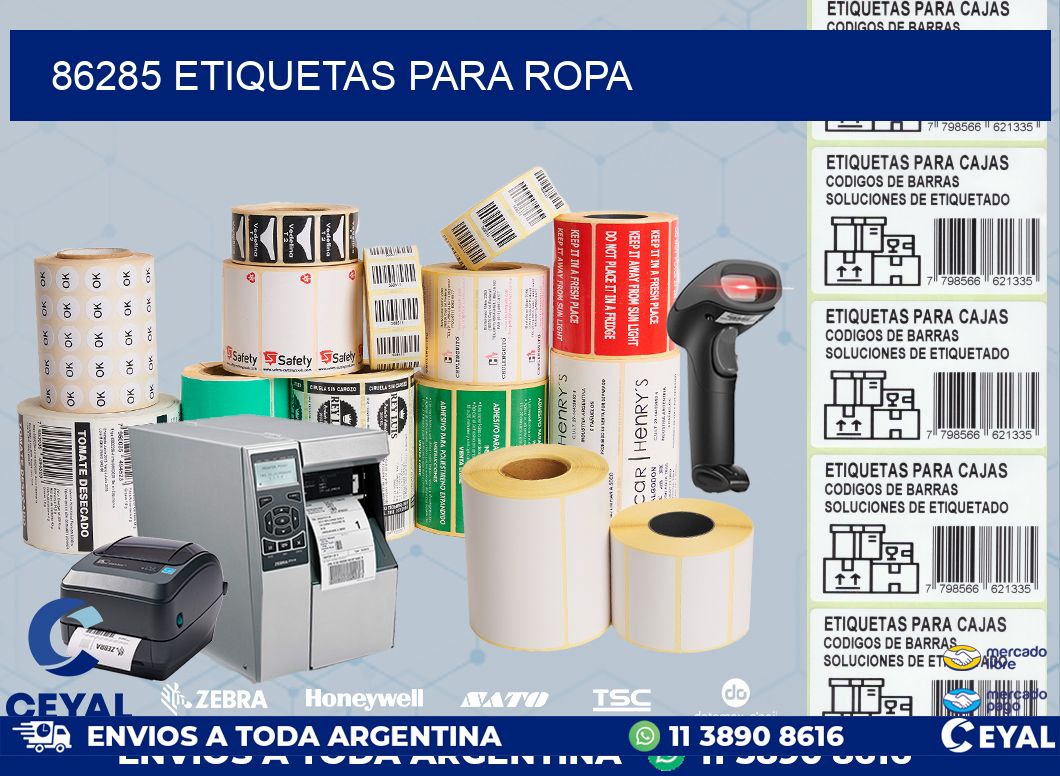 86285 etiquetas para ropa