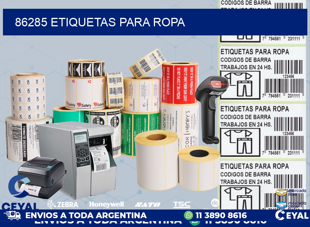 86285 etiquetas para ropa