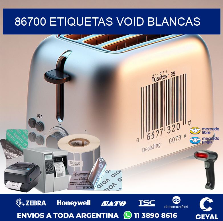 86700 ETIQUETAS VOID BLANCAS