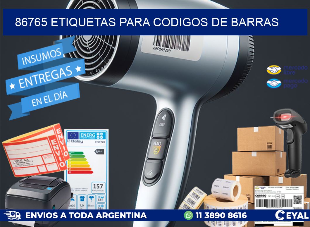 86765 ETIQUETAS PARA CODIGOS DE BARRAS