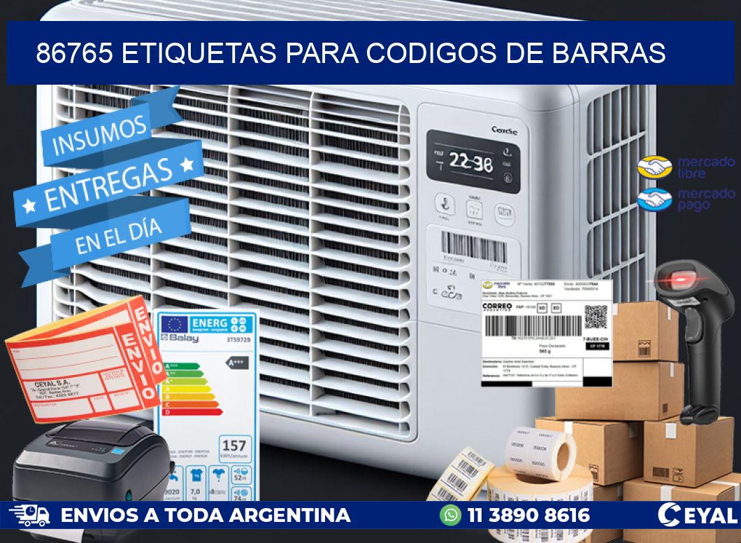 86765 ETIQUETAS PARA CODIGOS DE BARRAS