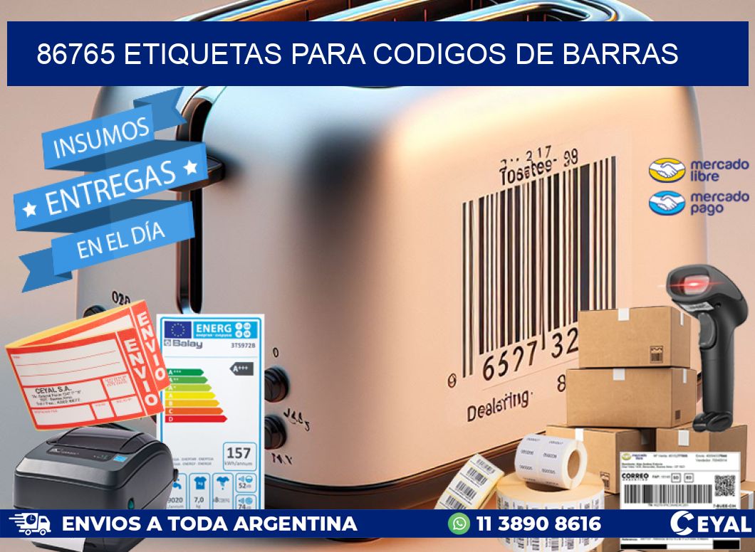 86765 ETIQUETAS PARA CODIGOS DE BARRAS