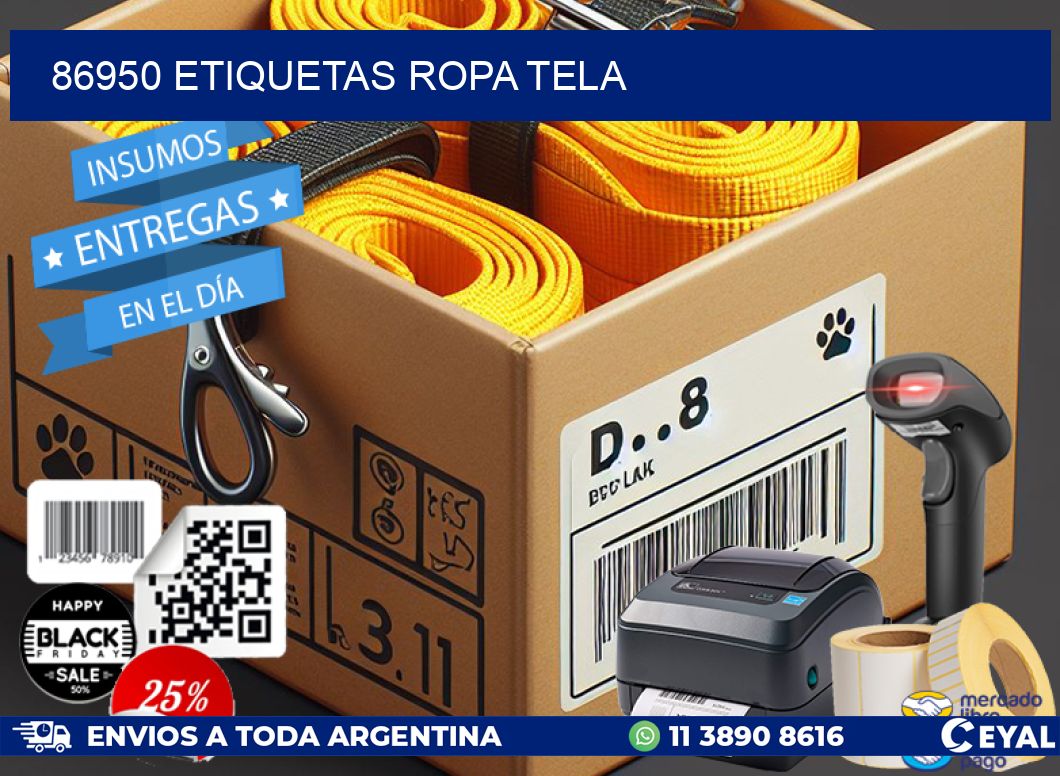86950 ETIQUETAS ROPA TELA