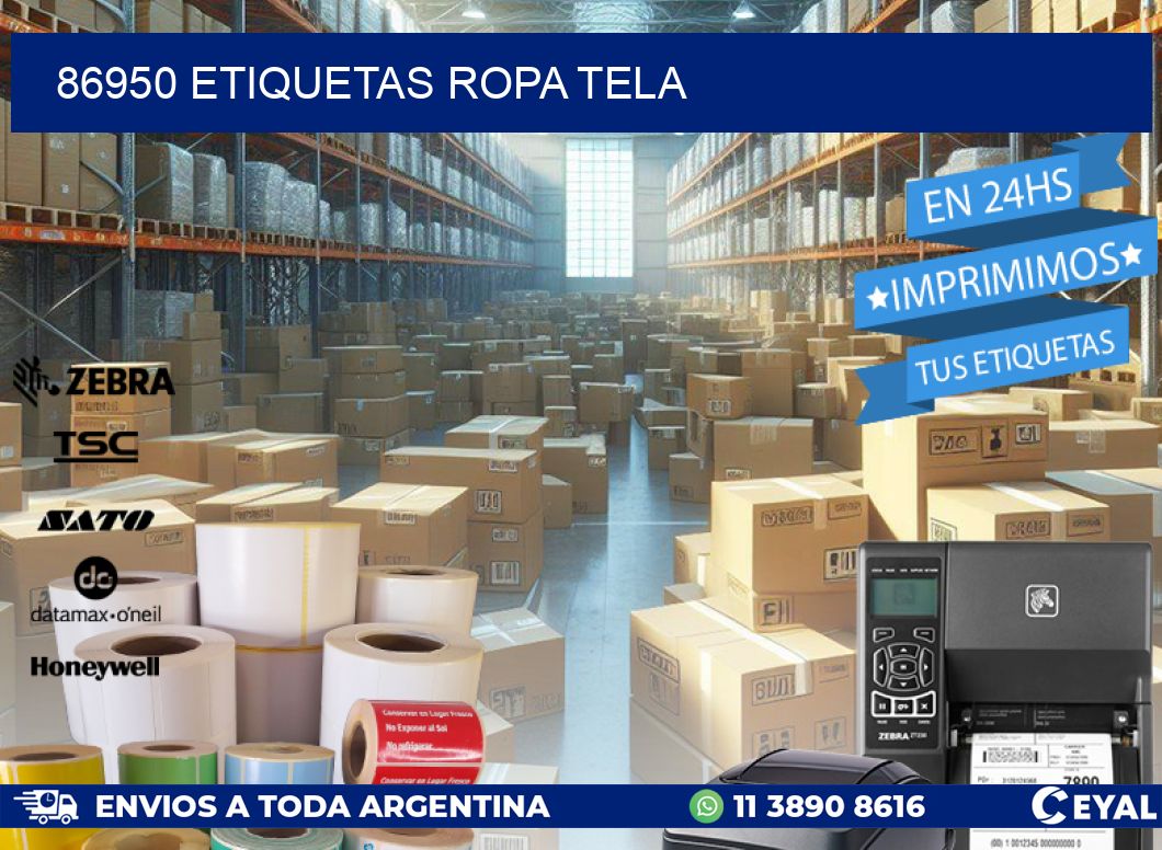 86950 ETIQUETAS ROPA TELA