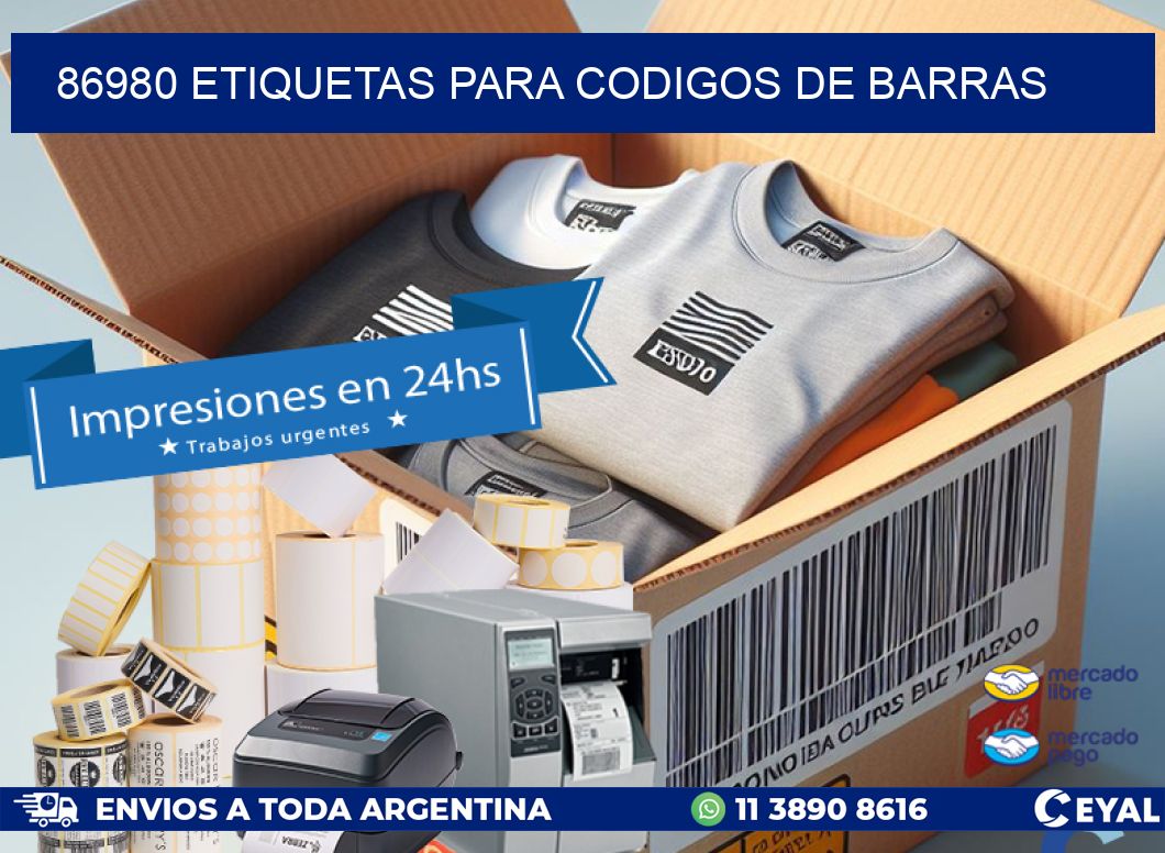 86980 ETIQUETAS PARA CODIGOS DE BARRAS