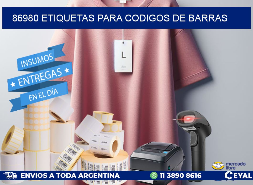 86980 ETIQUETAS PARA CODIGOS DE BARRAS