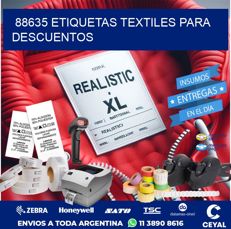 88635 ETIQUETAS TEXTILES PARA DESCUENTOS
