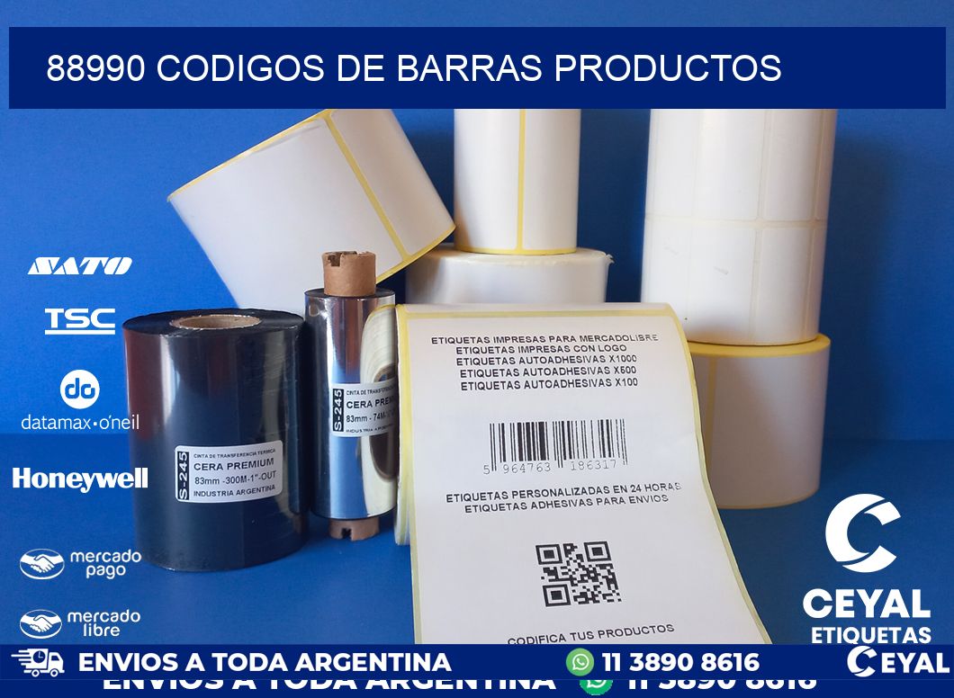 88990 codigos de barras productos