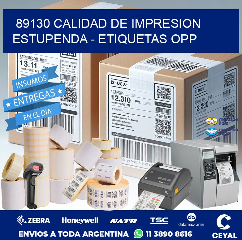89130 CALIDAD DE IMPRESION ESTUPENDA - ETIQUETAS OPP
