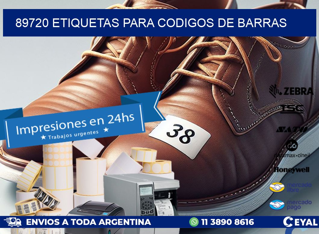 89720 ETIQUETAS PARA CODIGOS DE BARRAS