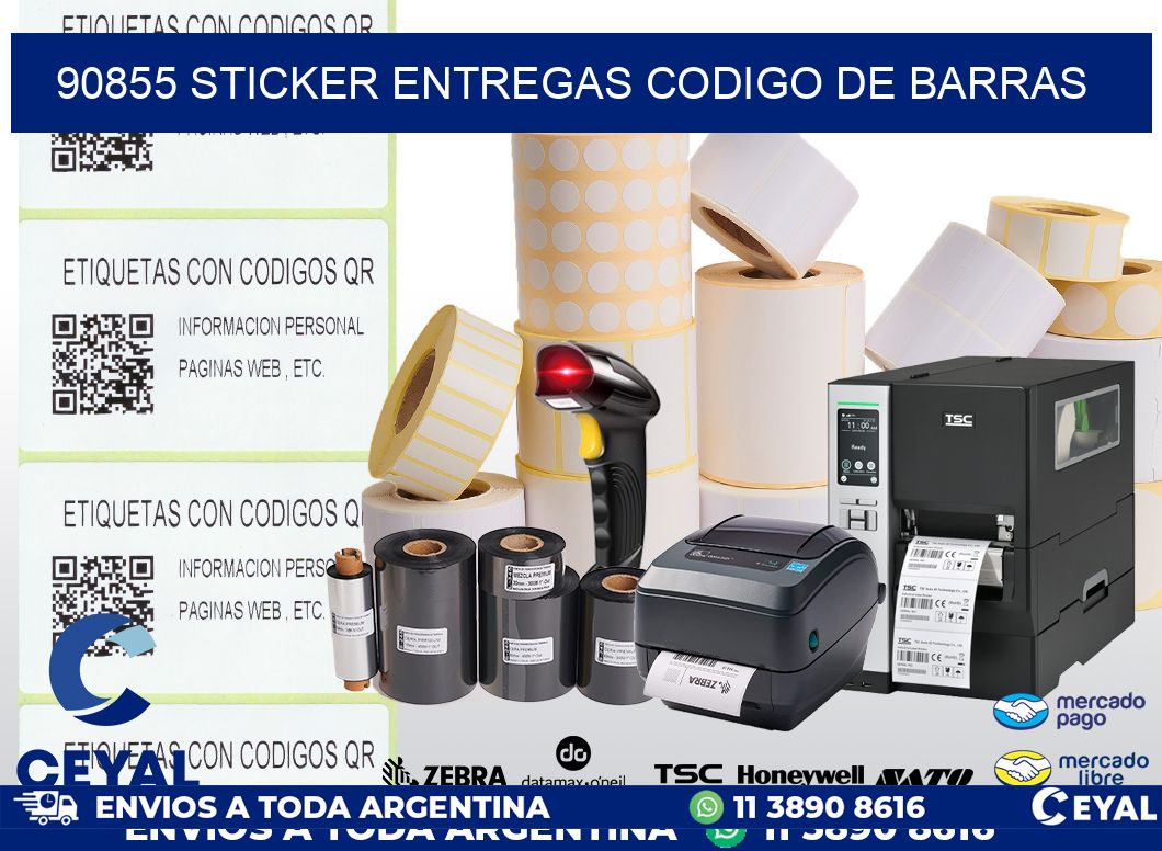 90855 STICKER ENTREGAS CODIGO DE BARRAS