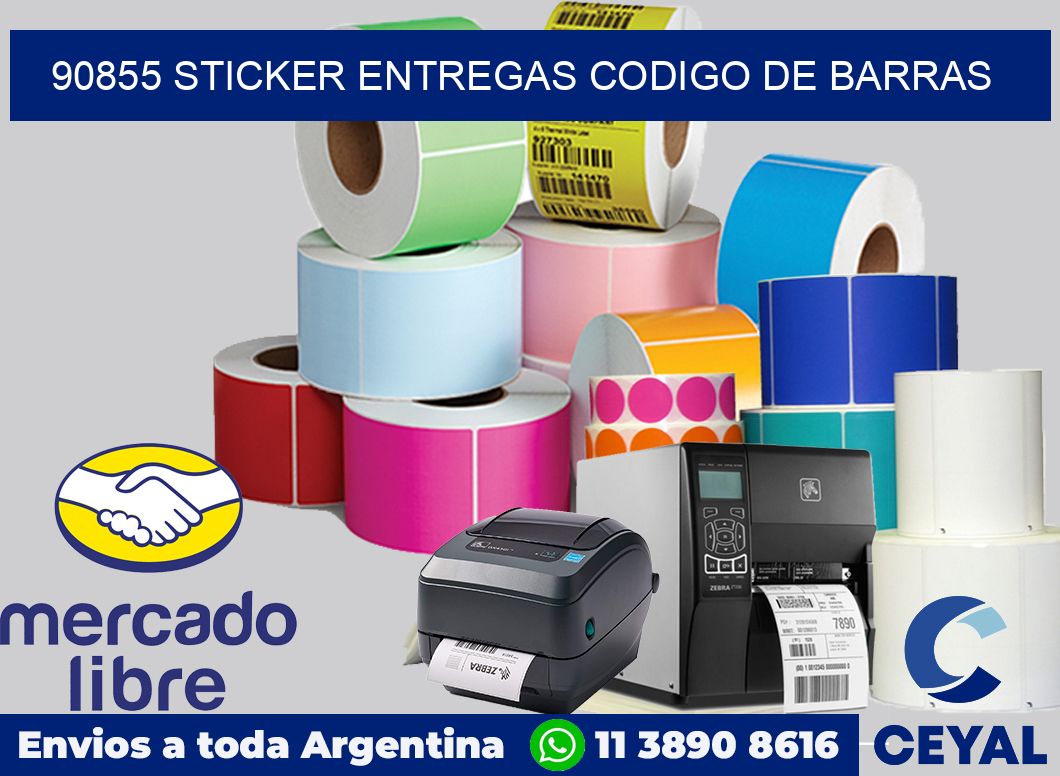 90855 STICKER ENTREGAS CODIGO DE BARRAS