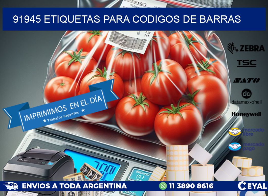 91945 ETIQUETAS PARA CODIGOS DE BARRAS