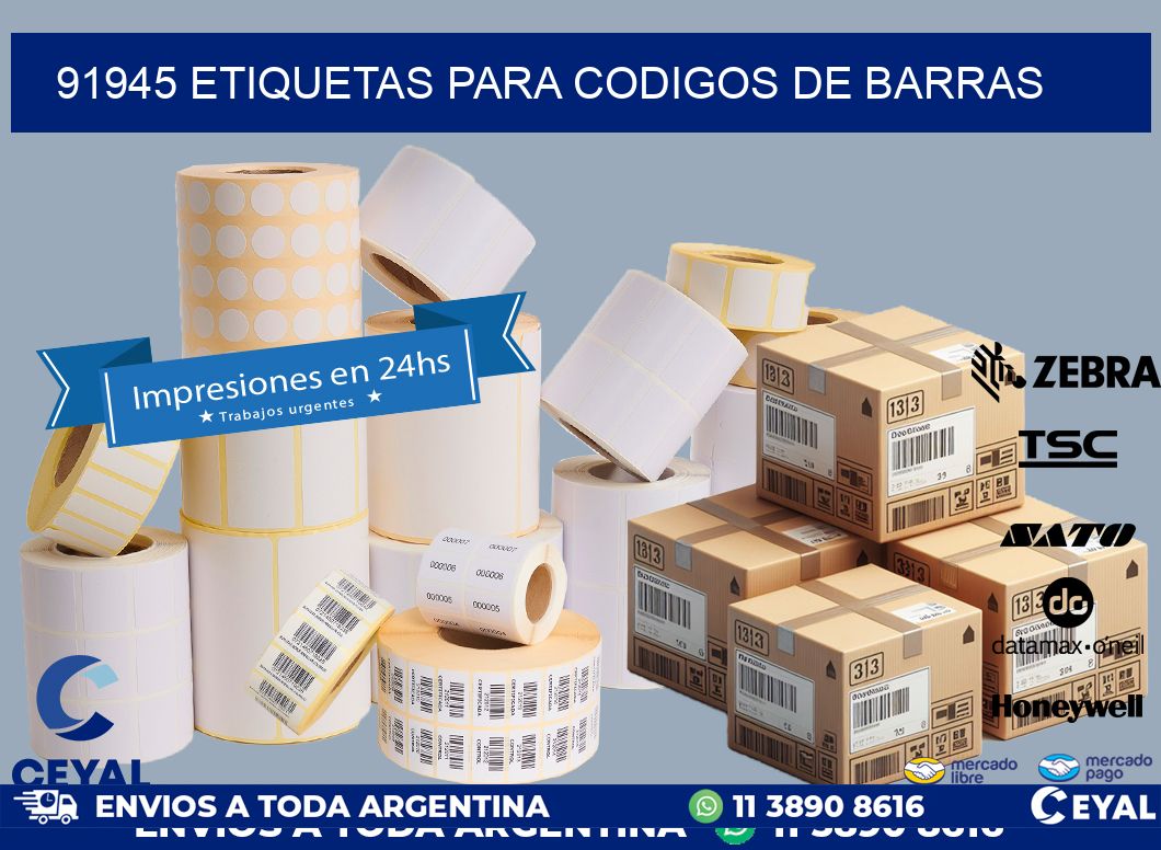 91945 ETIQUETAS PARA CODIGOS DE BARRAS