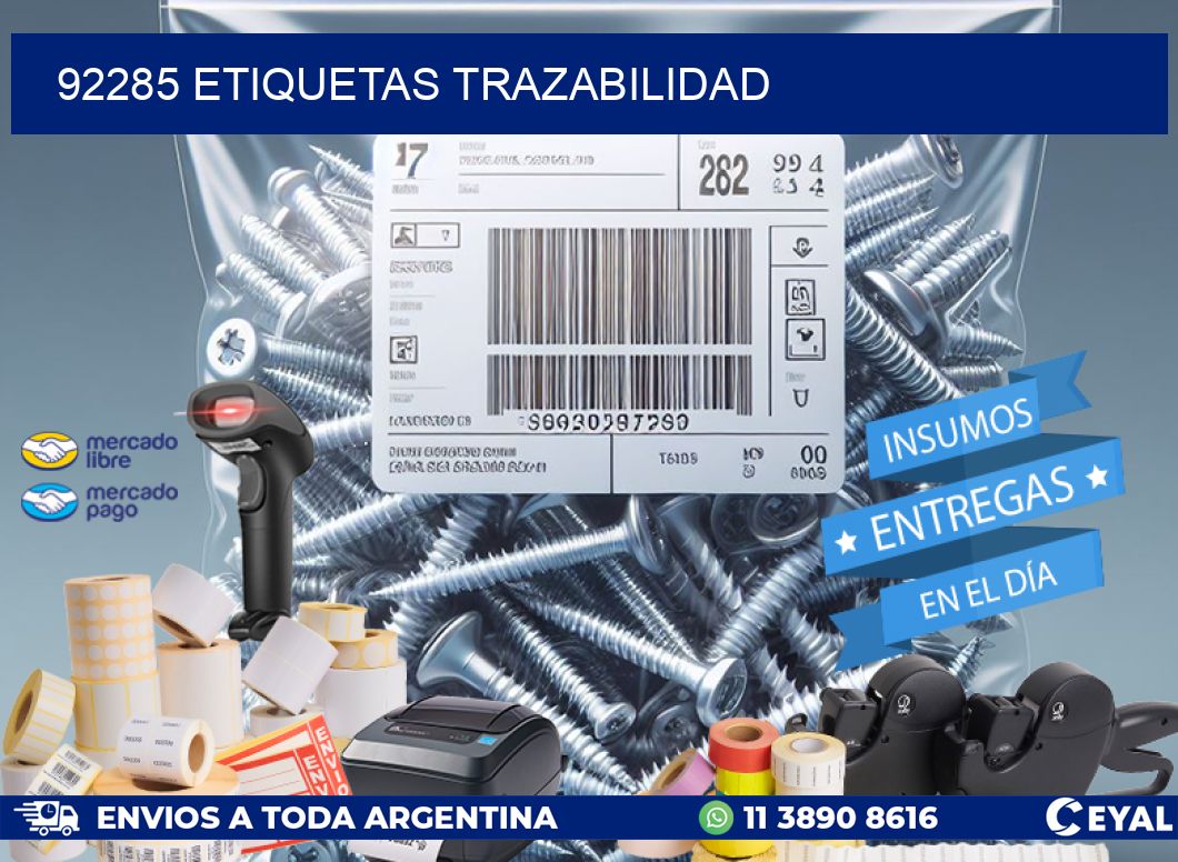 92285 Etiquetas trazabilidad