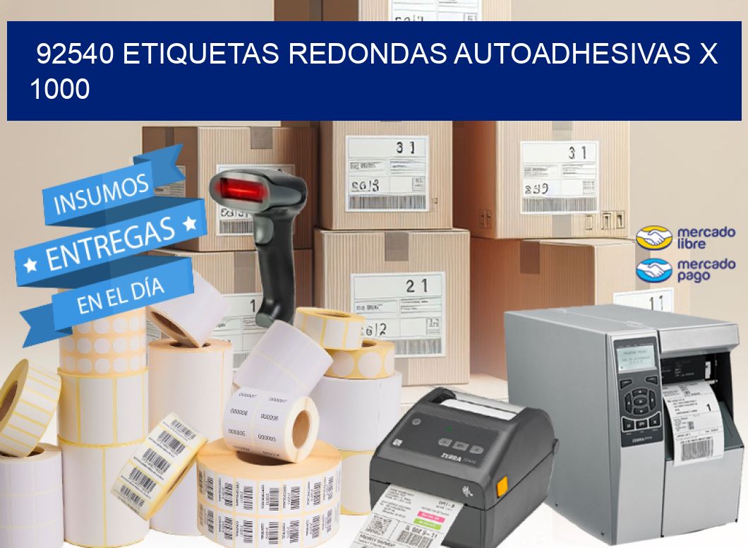 92540 ETIQUETAS REDONDAS AUTOADHESIVAS X 1000