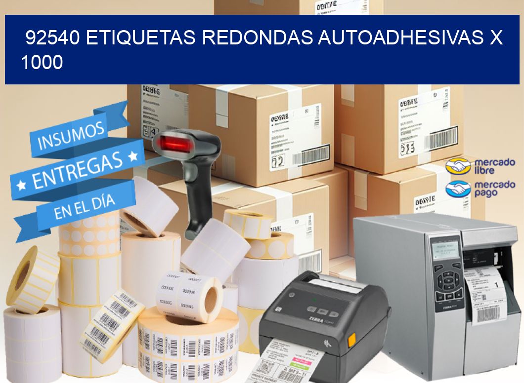 92540 ETIQUETAS REDONDAS AUTOADHESIVAS X 1000