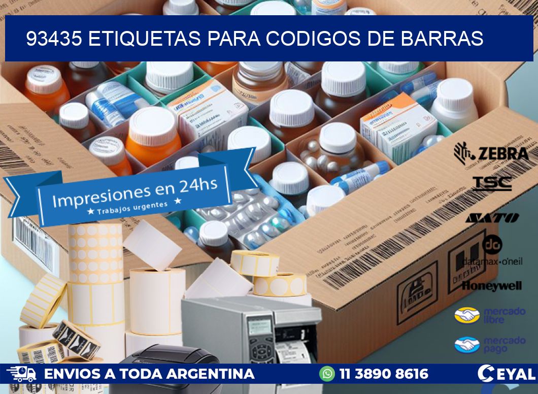 93435 ETIQUETAS PARA CODIGOS DE BARRAS