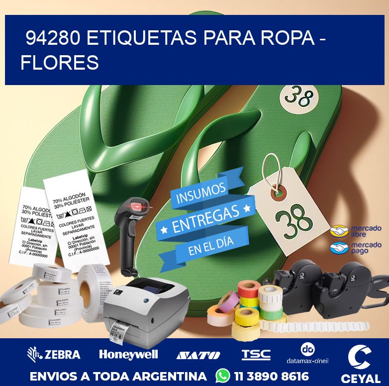 94280 ETIQUETAS PARA ROPA – FLORES