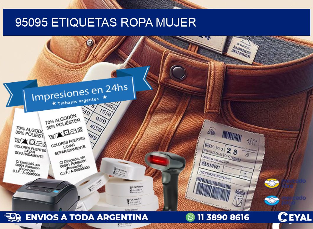 95095 ETIQUETAS ROPA MUJER