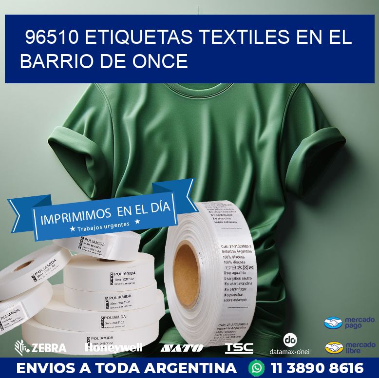 96510 ETIQUETAS TEXTILES EN EL BARRIO DE ONCE