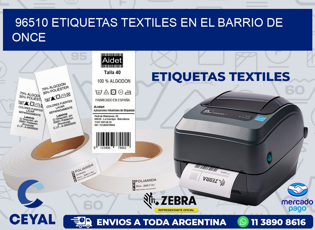 96510 ETIQUETAS TEXTILES EN EL BARRIO DE ONCE