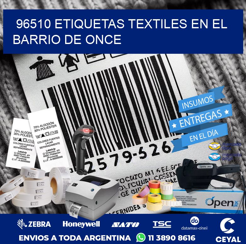 96510 ETIQUETAS TEXTILES EN EL BARRIO DE ONCE