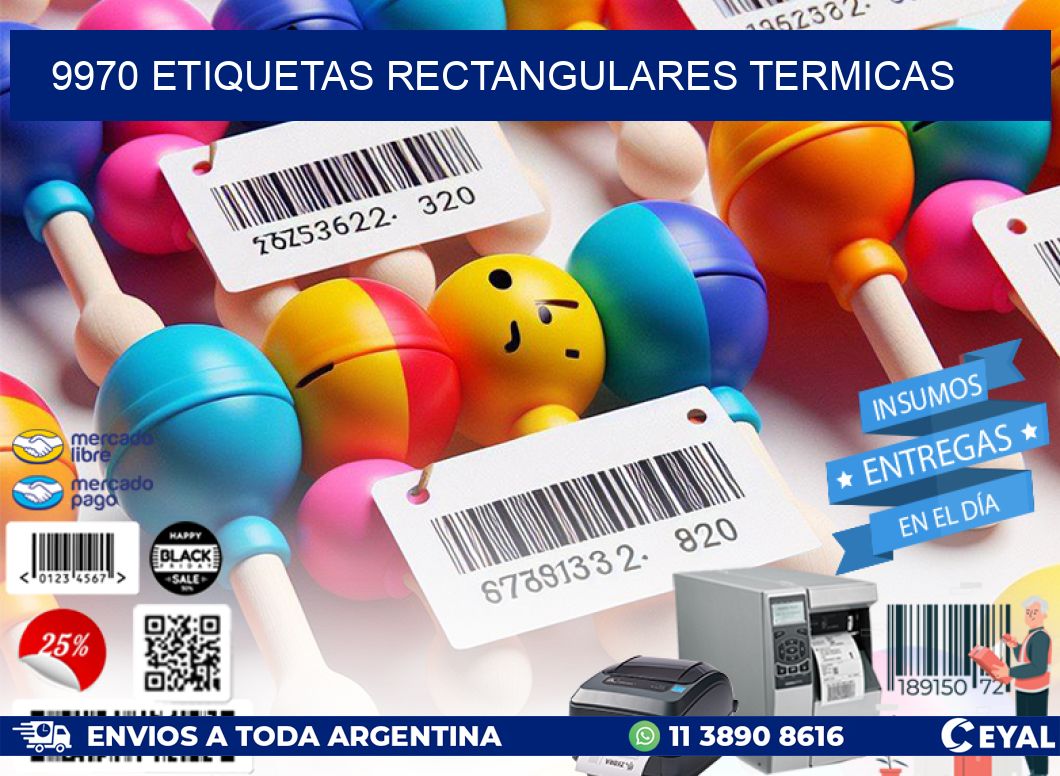 9970 etiquetas rectangulares termicas