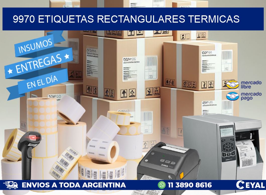 9970 etiquetas rectangulares termicas